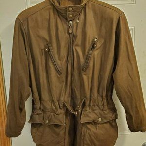 Vtg Tannery West Women's Leather Coat Med 3M Thins